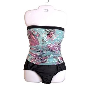 Maxine Strapless Swimsuit with Ruching at‎ Sides
